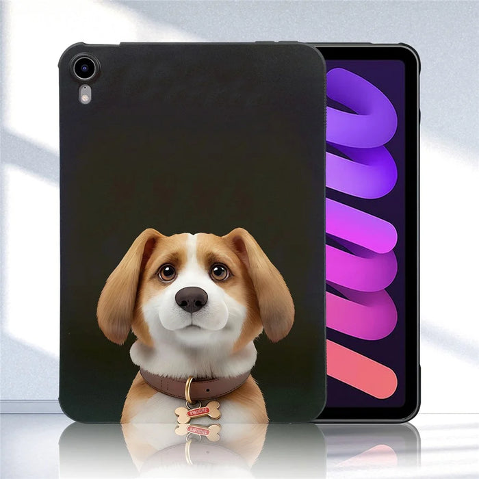 For iPad mini (2024) Case Pattern Printing Slim TPU Tablet Protective Cover - Harrier Beagle - 4
