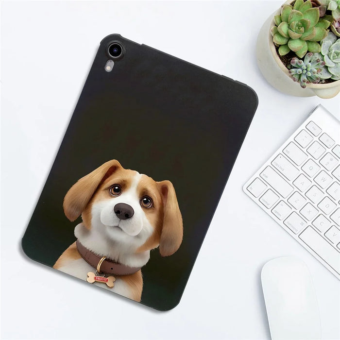 For iPad mini (2024) Case Pattern Printing Slim TPU Tablet Protective Cover - Harrier Beagle - 5
