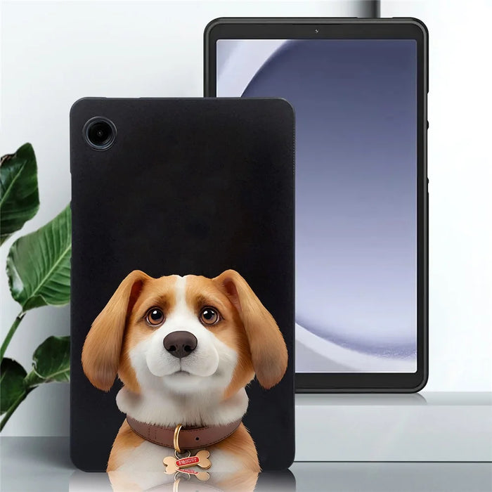 For Samsung Galaxy Tab A9 Case Pattern Printing Slim TPU Tablet Protective Cover - Harrier Beagle - 6