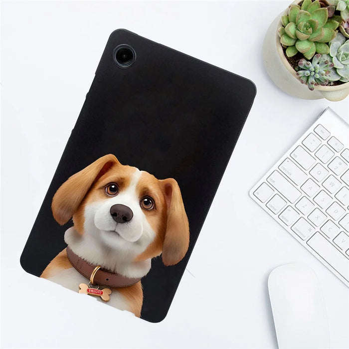 For Samsung Galaxy Tab A9 Case Pattern Printing Slim TPU Tablet Protective Cover - Harrier Beagle - 7