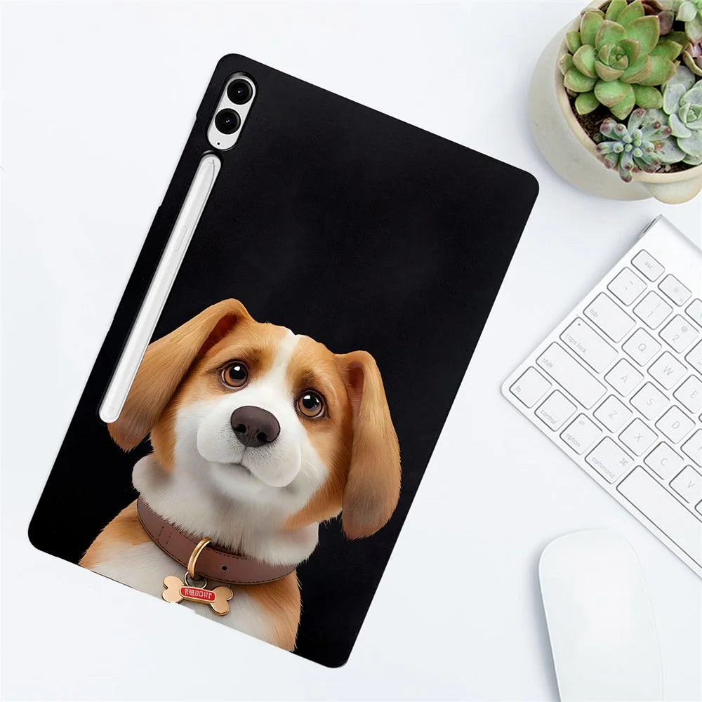For Samsung Galaxy Tab S10+  /  S9 FE+  /  S9+ Case Pattern Printing Slim TPU Tablet Protective Cover - Harrier Beagle - 5