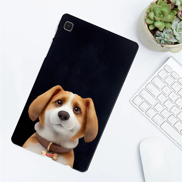 For Samsung Galaxy Tab A7 Lite 8.7-inch Case Pattern Printing Slim TPU Tablet Protective Cover - Harrier Beagle - 5