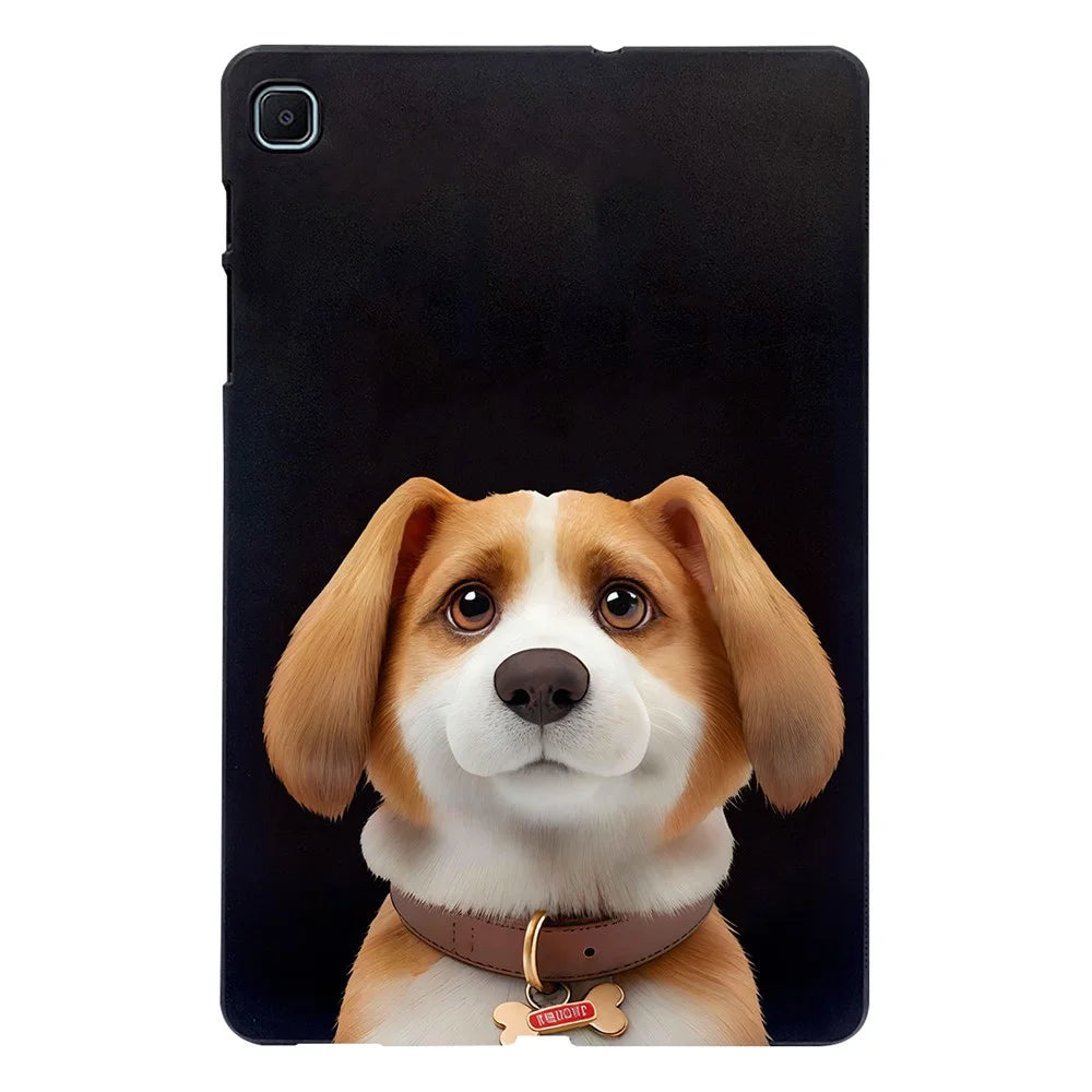 For Samsung Galaxy Tab S6 Lite (2024)  /  (2022)  /  (2020) Case Pattern Printing Slim TPU Tablet Protective Cover - Harrier Beagle - 1