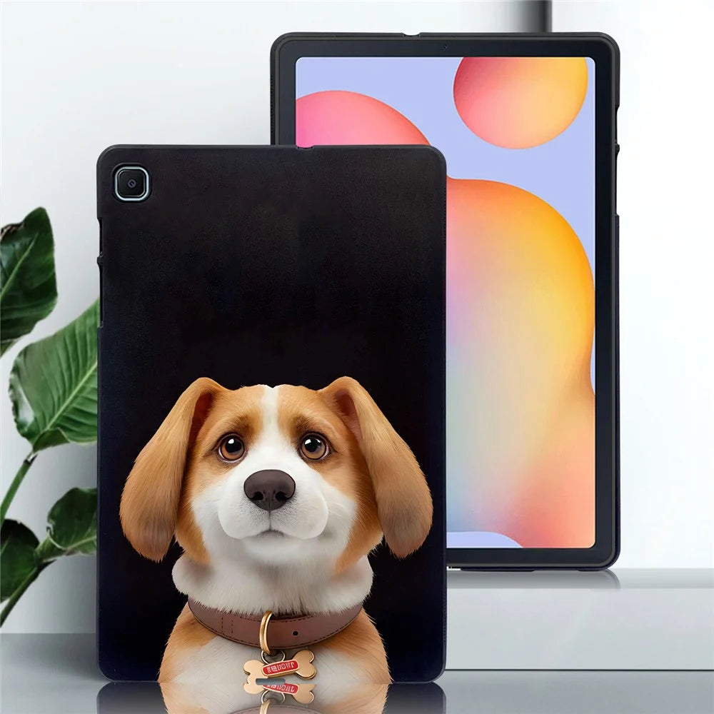 For Samsung Galaxy Tab S6 Lite (2024)  /  (2022)  /  (2020) Case Pattern Printing Slim TPU Tablet Protective Cover - Harrier Beagle - 4