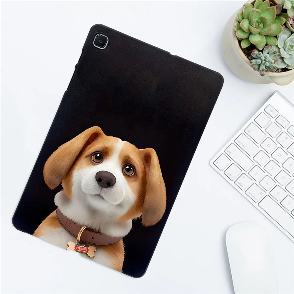 For Samsung Galaxy Tab S6 Lite (2024)  /  (2022)  /  (2020) Case Pattern Printing Slim TPU Tablet Protective Cover - Harrier Beagle - 5