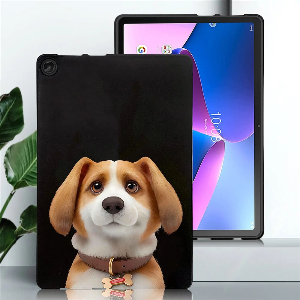 For Lenovo Tab M10 (Gen 3) Case Pattern Printing Slim TPU Tablet Protective Cover - Harrier Beagle - 2