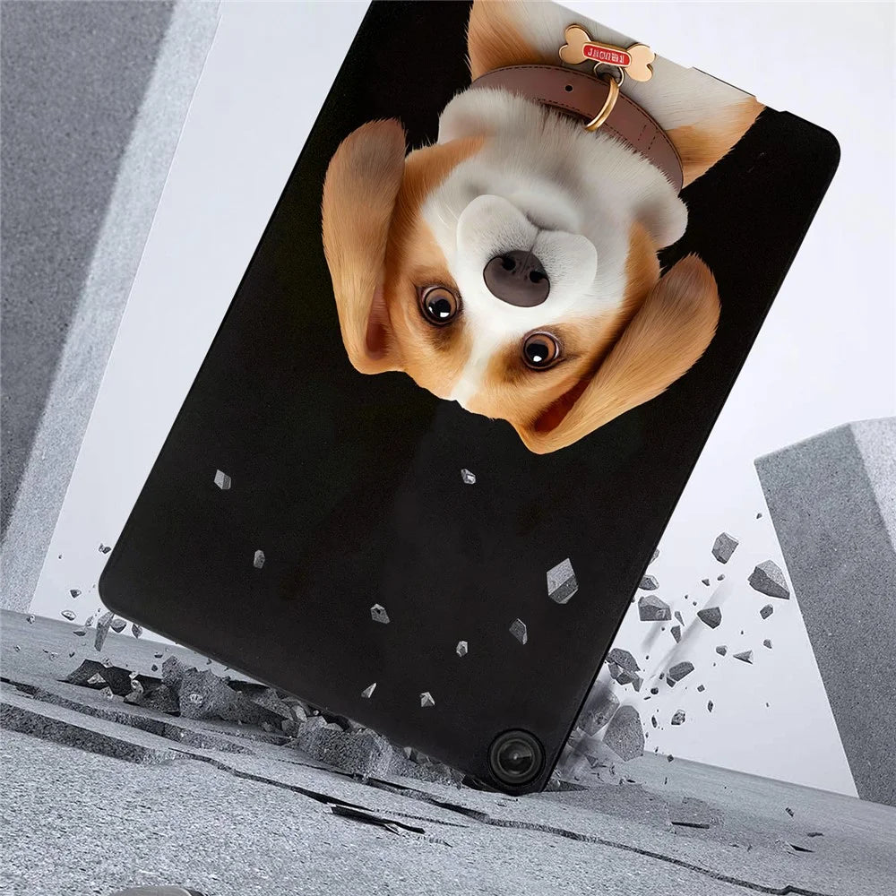 For Lenovo Tab M10 (Gen 3) Case Pattern Printing Slim TPU Tablet Protective Cover - Harrier Beagle - 3
