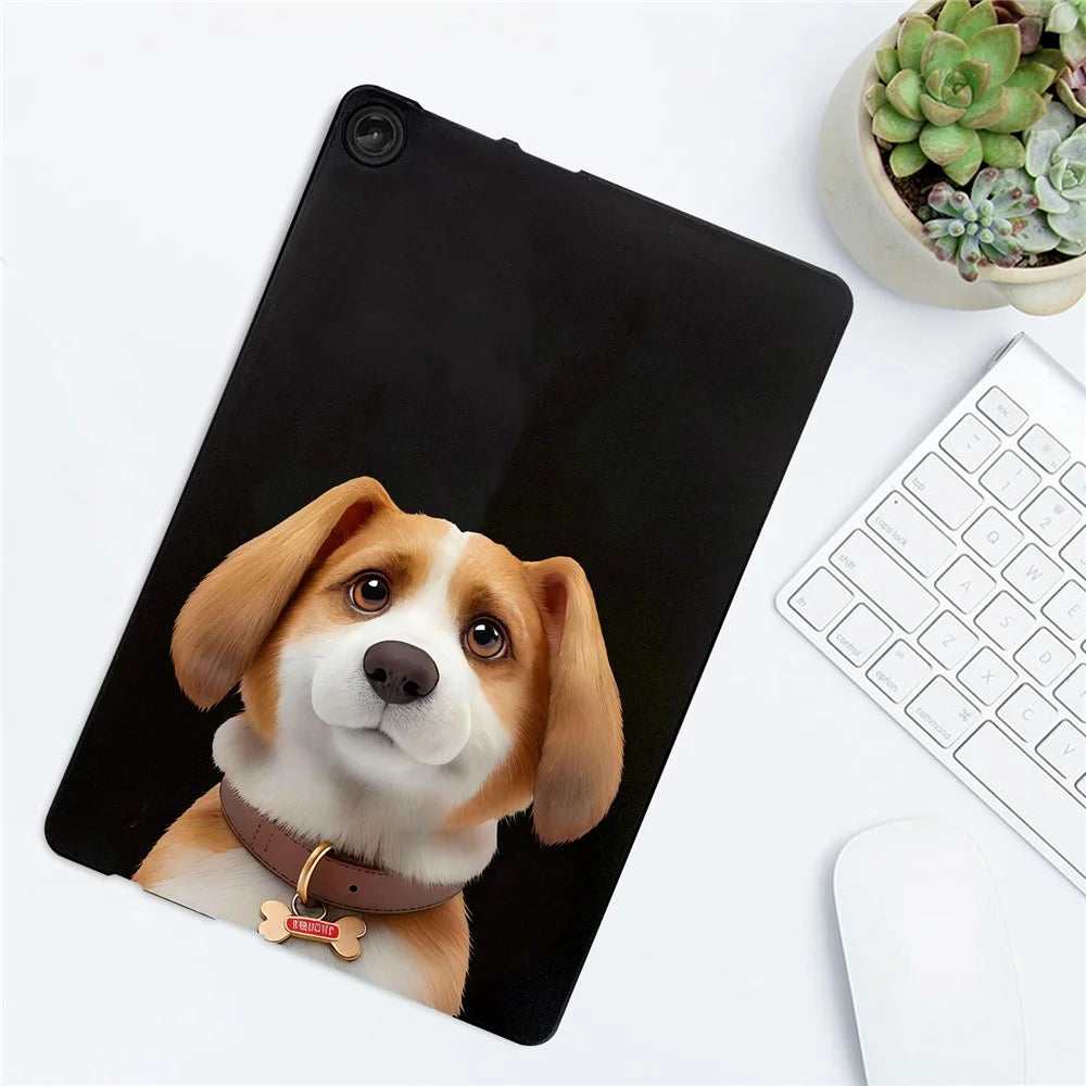 For Lenovo Tab M10 (Gen 3) Case Pattern Printing Slim TPU Tablet Protective Cover - Harrier Beagle - 4