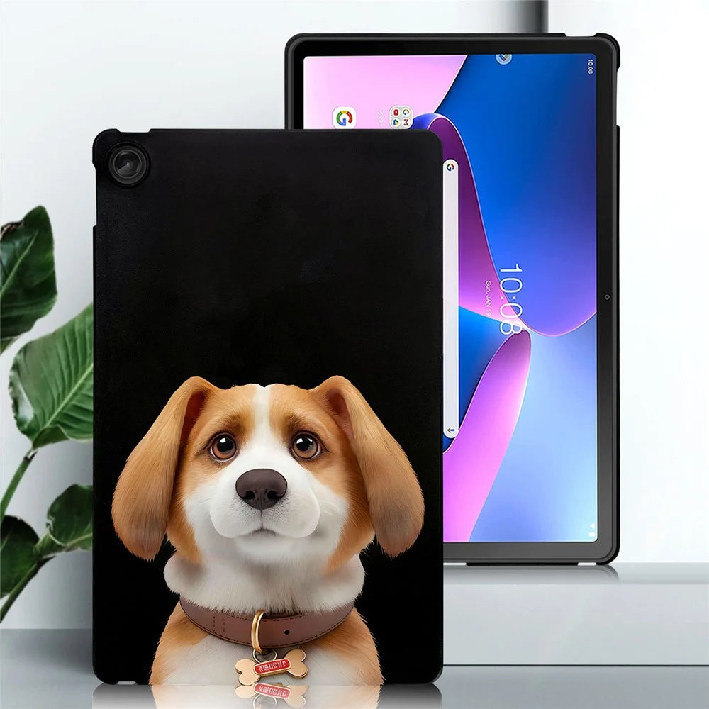 For Lenovo Tab M10 Plus (3rd Gen) Case Pattern Printing Slim TPU Tablet Protective Cover - Harrier Beagle - 2
