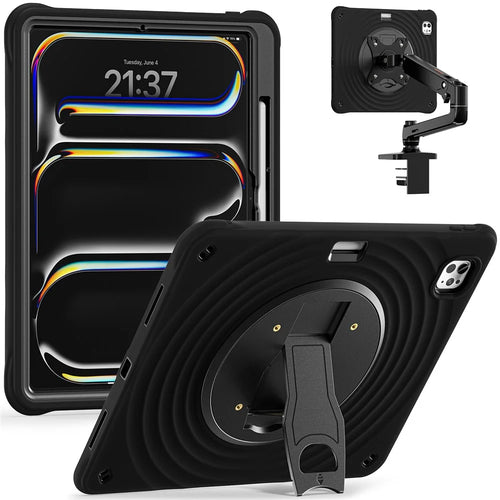 For iPad Pro 13 (2025) / 13 (2024) Case Kickstand PC+Silicone+TPU Tablet Cover - 1
