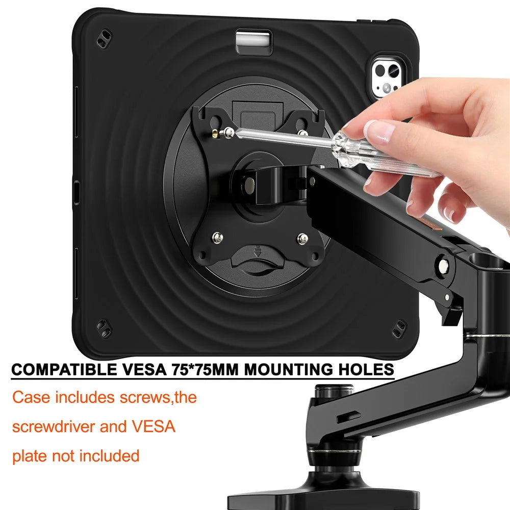 For iPad Pro 13 (2025) / 13 (2024) Case Kickstand PC+Silicone+TPU Tablet Cover - 2