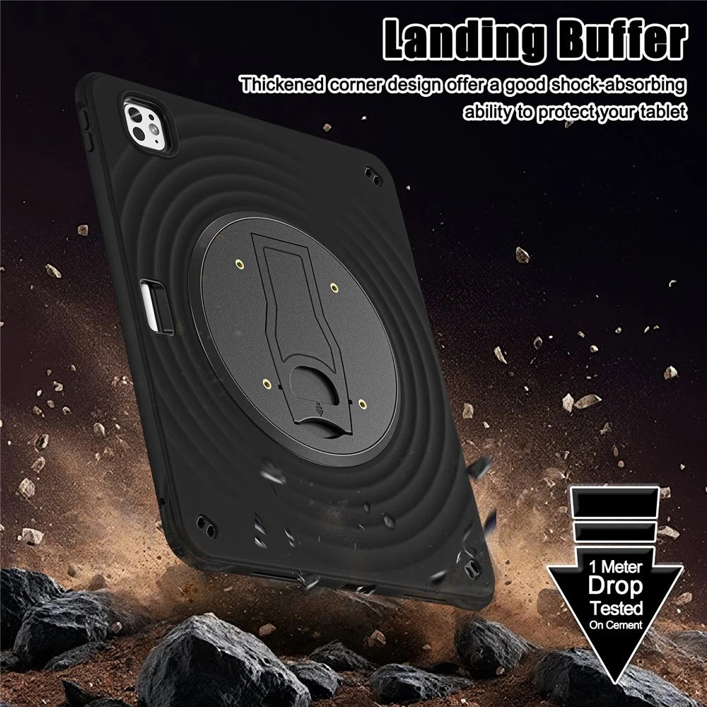 For iPad Pro 13 (2025) / 13 (2024) Case Kickstand PC+Silicone+TPU Tablet Cover - 5