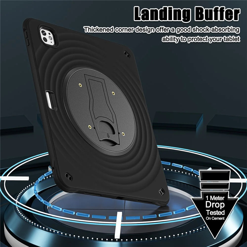 For iPad Pro 13 (2025) / 13 (2024) Case Kickstand PC+Silicone+TPU Tablet Cover - 6