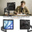 Kickstand Case for iPad Air 13 (2026) / (2025) / (2024) / Pro 12.9 (2022) / (2021) / (2020) / (2018) PC+Silicone+TPU Tablet Cover - Transparent Black - 6