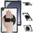 For Samsung Galaxy Tab A9+ SM-X210 / X216 / X218 Case Hand Strap Kickstand PC+TPU+Acrylic Clear Tablet Cover - Black - 1