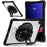 For Samsung Galaxy Tab A9+ SM-X210 / X216 / X218 Case Hand Strap Kickstand PC+TPU+Acrylic Clear Tablet Cover - Black - 2