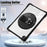 For Samsung Galaxy Tab A9+ SM-X210 / X216 / X218 Case Hand Strap Kickstand PC+TPU+Acrylic Clear Tablet Cover - Black - 5