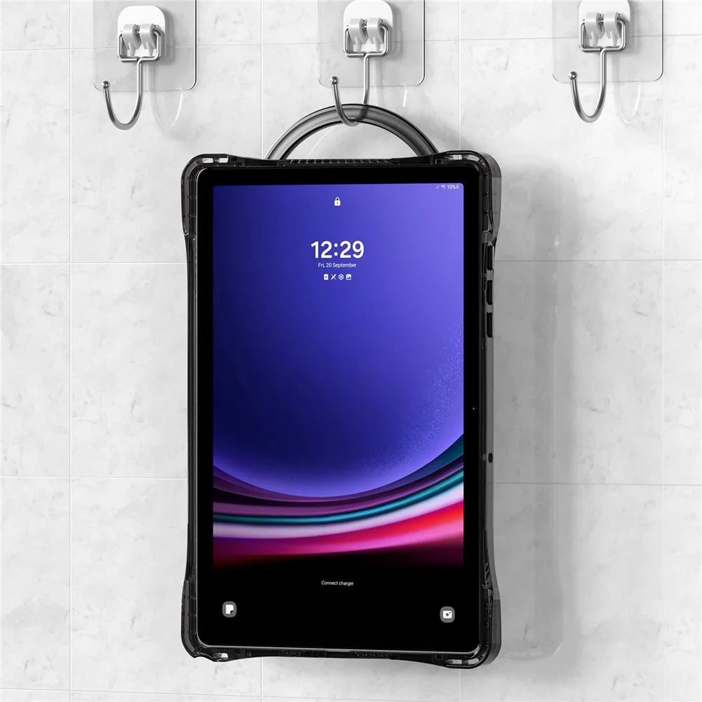 For Samsung Galaxy Tab A9+ SM-X210 / X216 / X218 Case Rotary Kickstand PC+TPU+Acrylic Tablet Cover - Black - 5