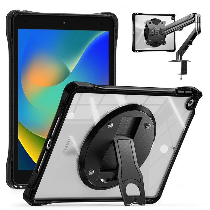 Clear Case for iPad 10.2 (2021) / (2020) / (2019) PC+TPU+Acrylic Kickstand Cover - 1