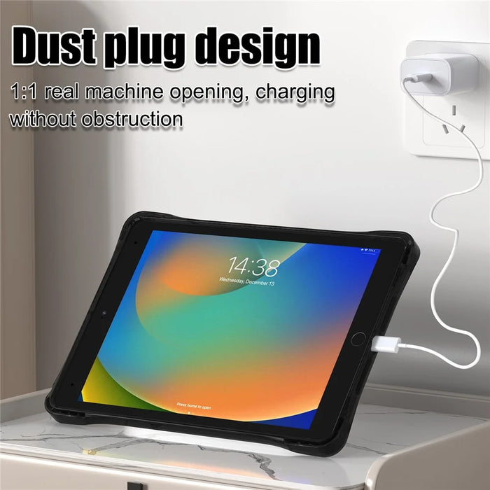 Clear Case for iPad 10.2 (2021) / (2020) / (2019) PC+TPU+Acrylic Kickstand Cover - 4