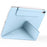 For iPad mini (2024)  /  (2021) Case PC + PU Leather Origami Stand Magnetic Tablet Cover - Baby Blue - 3