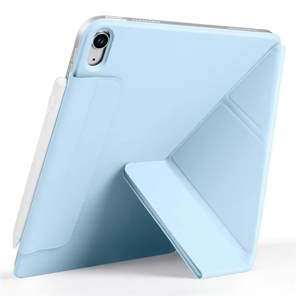 PC + PU Leather Case For iPad Air 11 (2026) / (2025) / (2024)  /  Air (2022)  /  (2020) Origami Stand Magnetic Tablet Cover - Baby Blue - 2