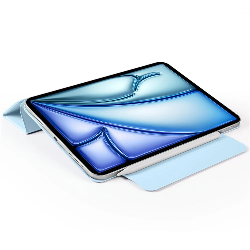 PC + PU Leather Case For iPad Air 11 (2026) / (2025) / (2024)  /  Air (2022)  /  (2020) Origami Stand Magnetic Tablet Cover - Baby Blue - 4