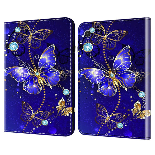 For Lenovo Tab Plus Case Pattern Printed Leather Tablet Cover with Card Slot - Butterfly - 1