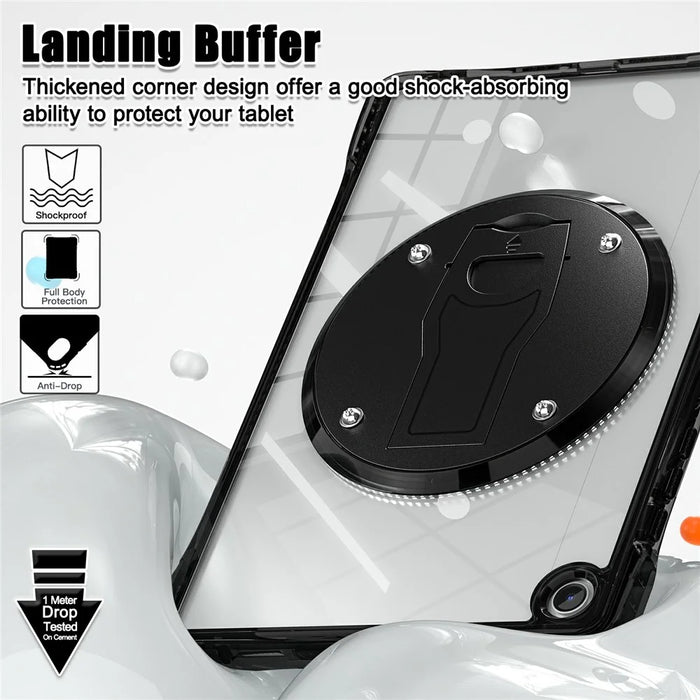 For Samsung Galaxy Tab A9+ SM-X210 / X216 / X218 Clear Case PC+TPU+Acrylic Kickstand Tablet Back Cover - 4