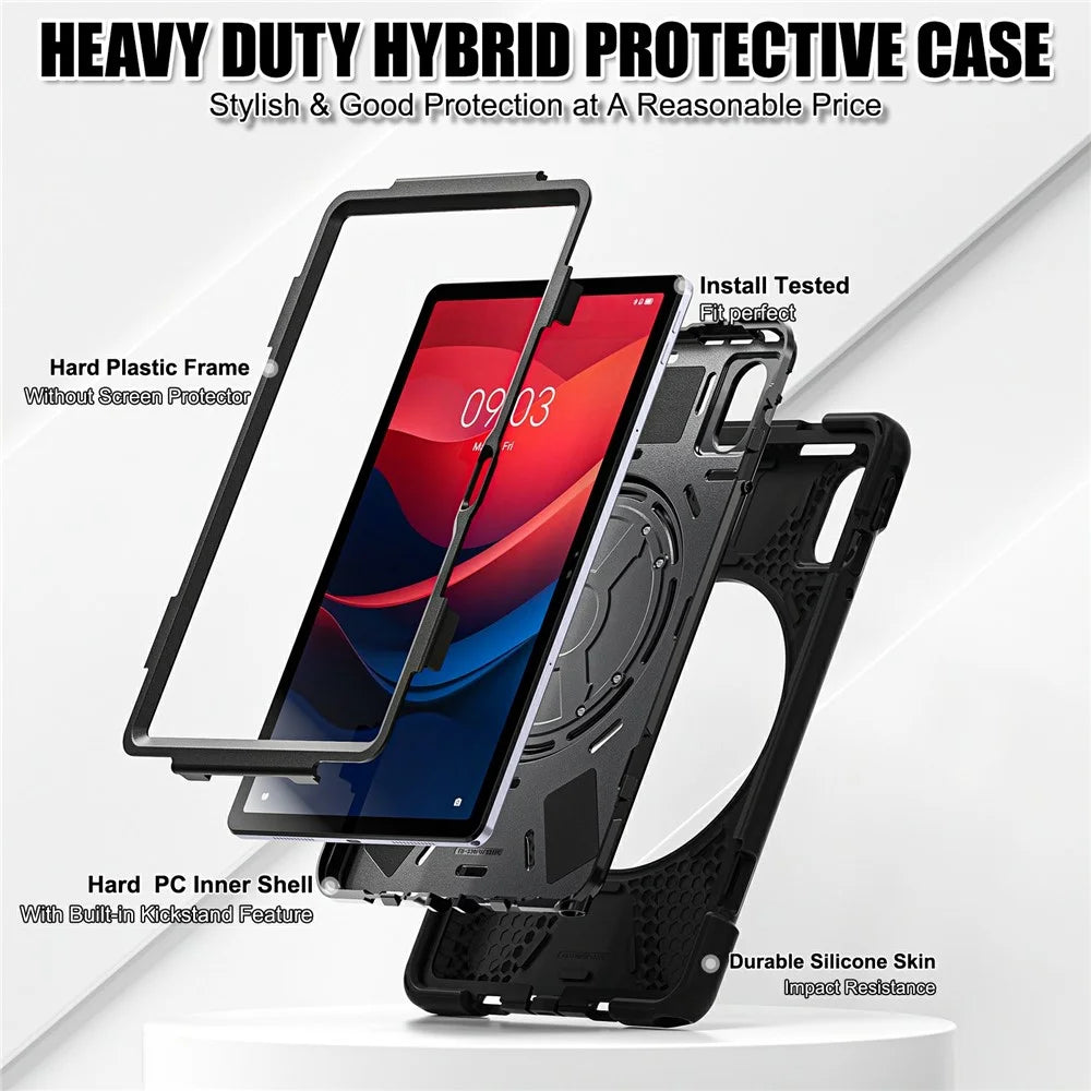 Kickstand Case for Lenovo Tab M11 TB330FU 331FC /  K11 / Xiaoxin Pad 11 2024 PC+Silicone Tablet Cover - 3