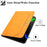 For iPad (2025) / 10.9 (2022) Wallet Case Auto Wake / Sleep Leather Flip Tablet Cover Cowhide Texture - Yellow - 4