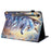 For Samsung Galaxy Tab S9 / S10 FE / S9 FE Case Pattern Leather Tablet Cover with Auto Sleep / Wake, Card Holder - White Wolf - 4