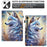 For Samsung Galaxy Tab S9 / S10 FE / S9 FE Case Pattern Leather Tablet Cover with Auto Sleep / Wake, Card Holder - White Wolf - 6
