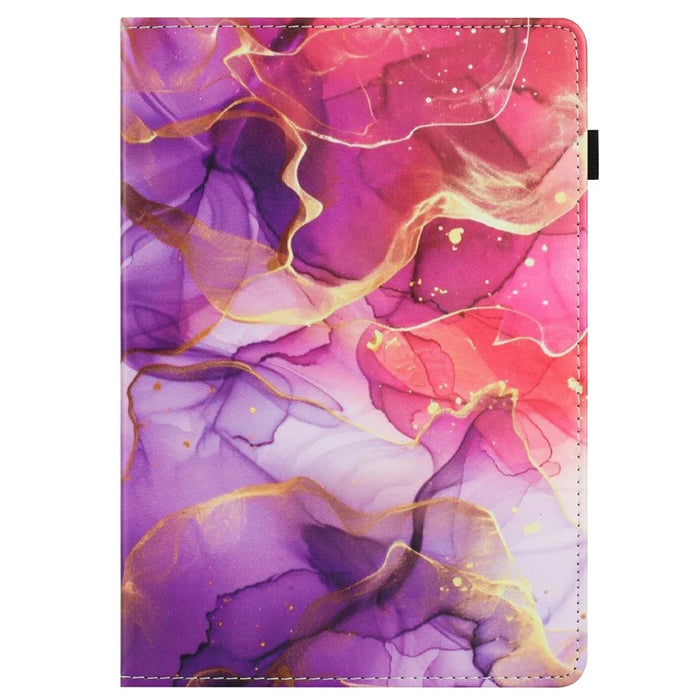 Tablet Case For Amazon Kindle Paperwhite 4 (2018) / 3 (2015) / 2 (2015) / 1 (2015) Pattern Leather Cover with Card Holder - Pink Gold Marble - 7