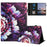 Tablet Case For Amazon Fire 7 (2019) / (2017) / 2015 Pattern Leather Cover Auto Sleep / Wake, Card Holder - Colorful Flowers - 1