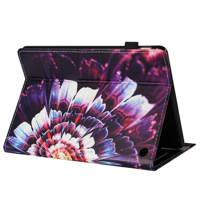 For Amazon Kindle Fire Max 11 2023 Case Pattern Leather Tablet Cover with Auto Sleep / Wake, Card Holder - Flower Fox - 4