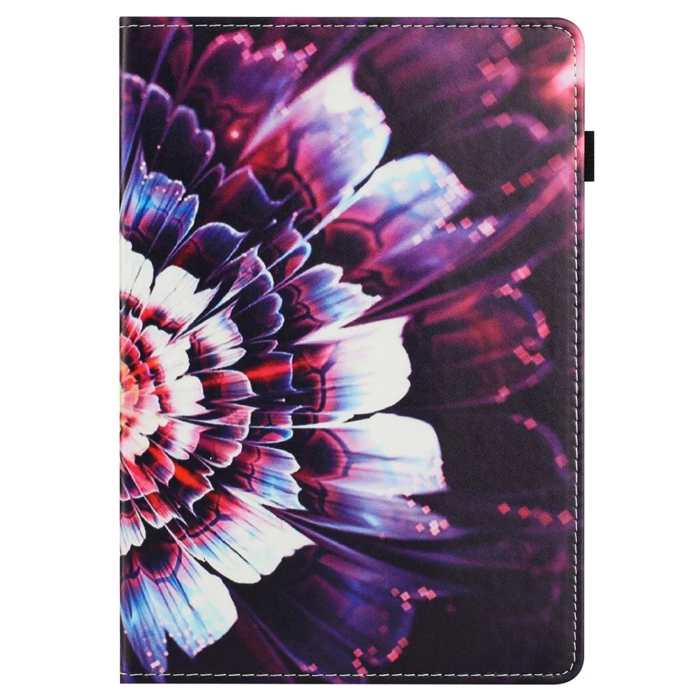 For Lenovo Tab M10 (Gen 3) Case Pattern Leather Tablet Cover with Auto Sleep / Wake, Card Holder - Flower Fox - 7