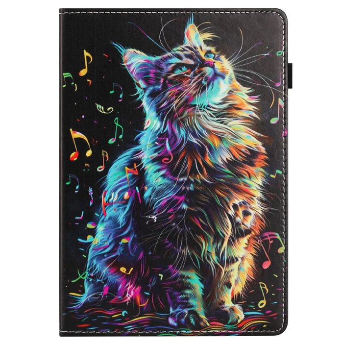 Tablet Case For Lenovo Tab M11 / Xiaoxin Pad 11 2024 Pattern Leather Cover with Auto Sleep / Wake, Card Holder - Flower Fox - 7