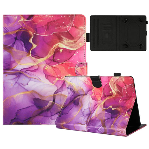 Universal 8-inch Tablet Case Pattern Leather Cover with Auto Sleep / Wake, Card Holder - Flower Fox - 1