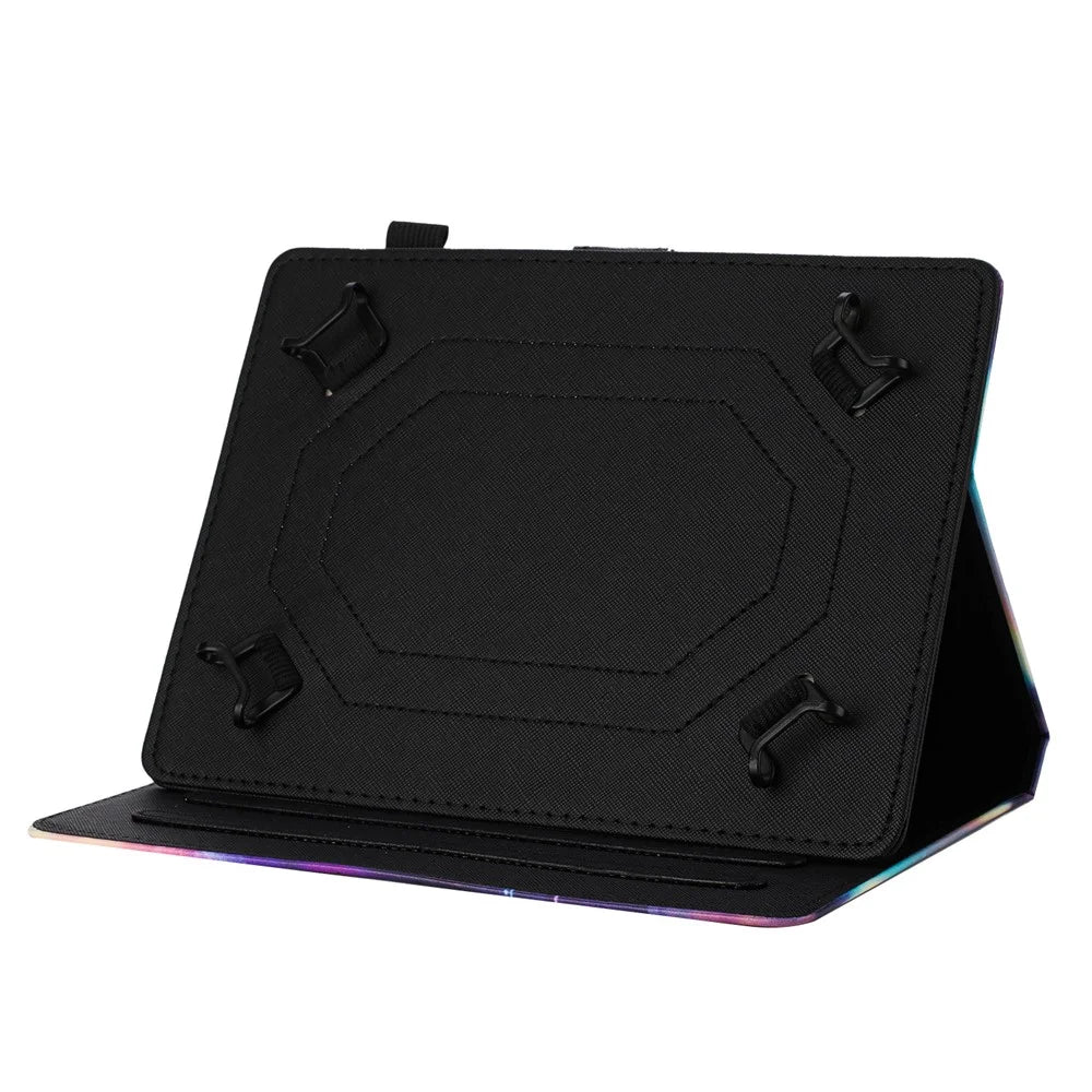 Universal 8-inch Tablet Case Pattern Leather Cover with Auto Sleep / Wake, Card Holder - Flower Fox - 3
