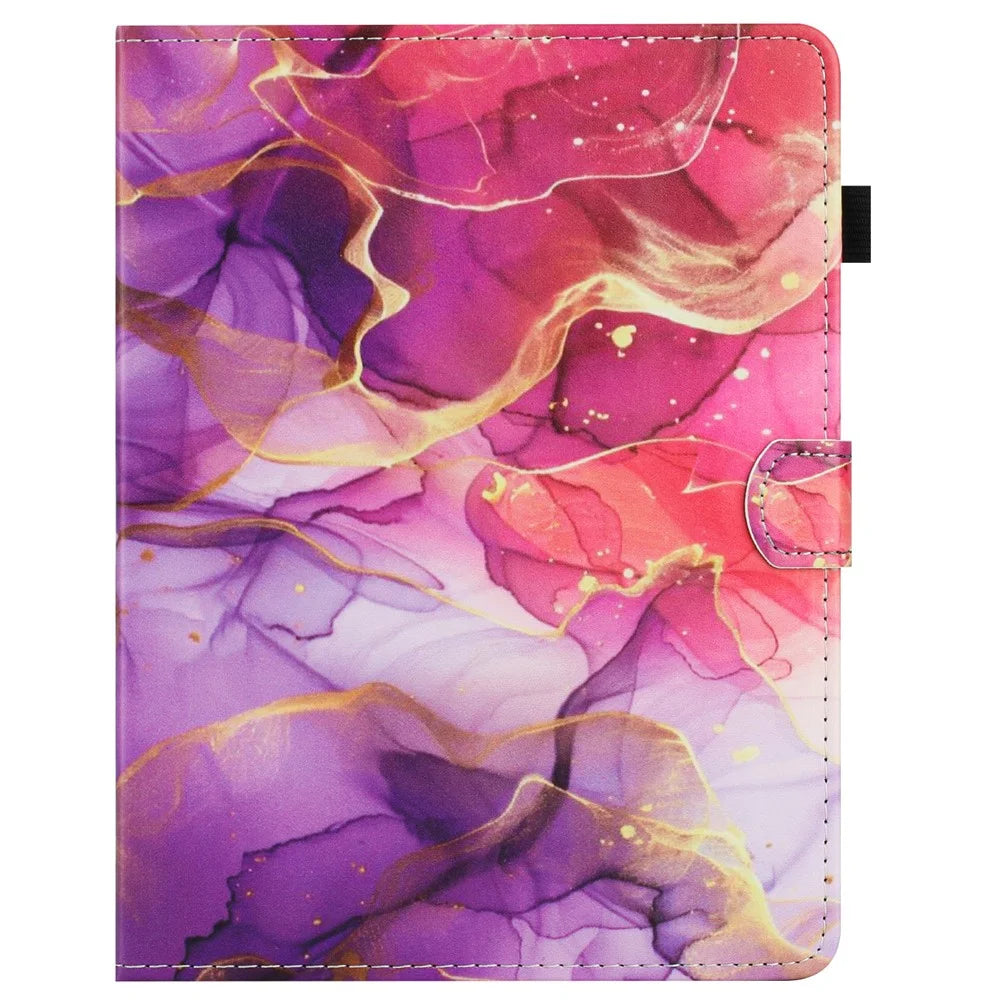 Universal 8-inch Tablet Case Pattern Leather Cover with Auto Sleep / Wake, Card Holder - Flower Fox - 7