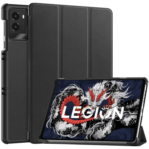 For Lenovo Legion Y700 (2025) Case Anti-Drop Leather Stand Tablet Cover - Black - 1
