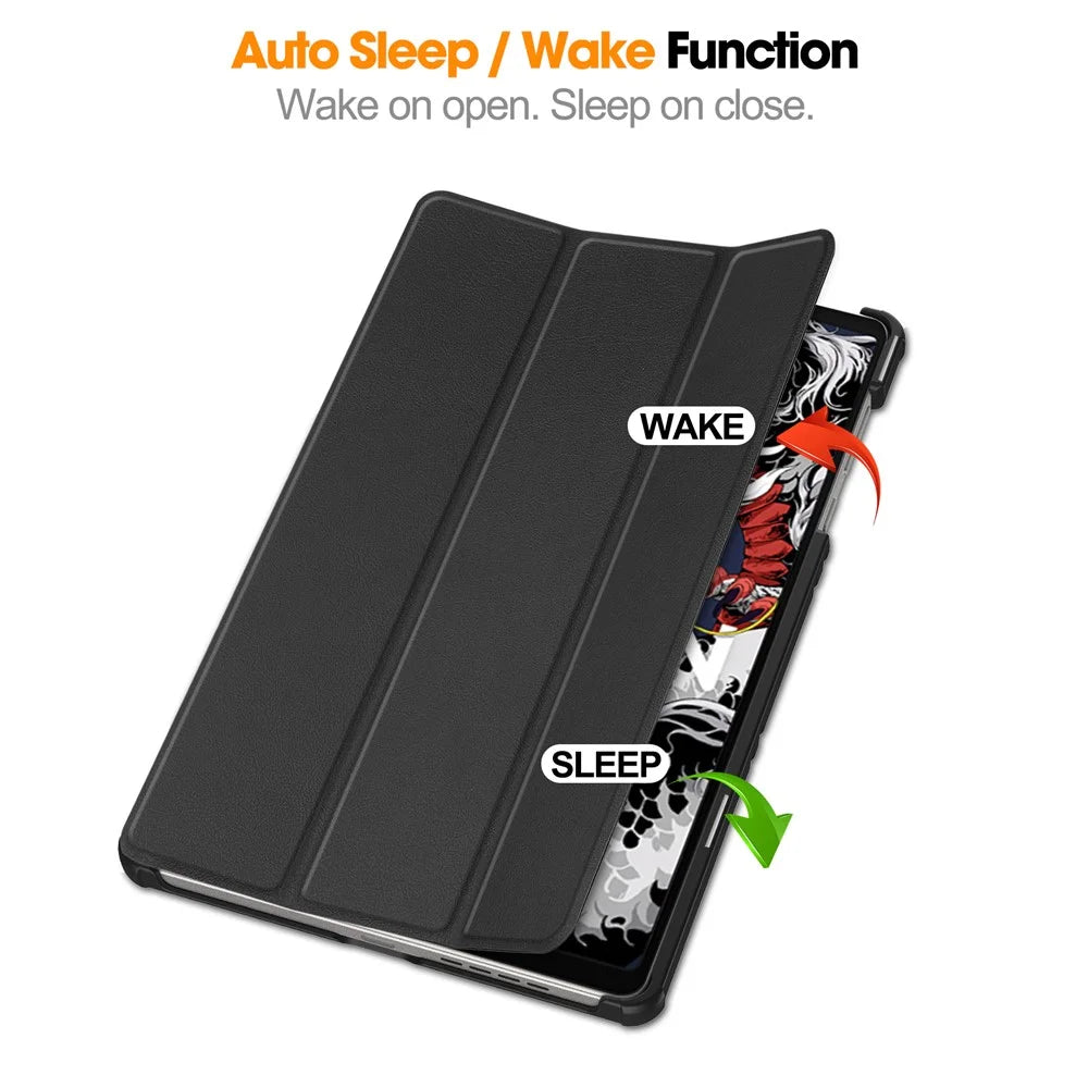 For Lenovo Legion Y700 (2025) Case Anti-Drop Leather Stand Tablet Cover - Black - 2