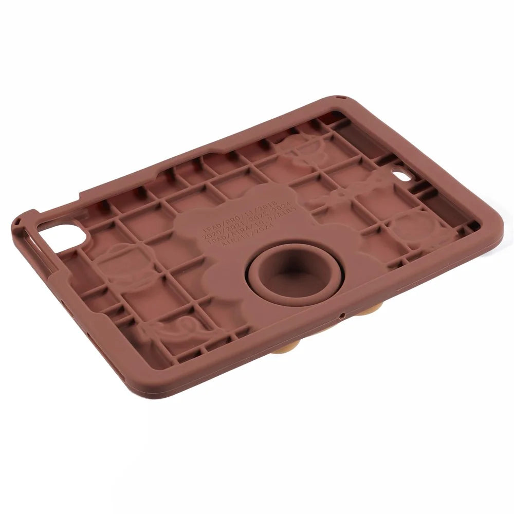 Silicone Case for iPad Air 11 (2026) / (2025) / (2024) / Air (2022) / (2020) / iPad Pro 11 (2025) / 11 (2024) / (2022) / (2021) / (2020) / (2018) Bear Kickstand Cover - 4