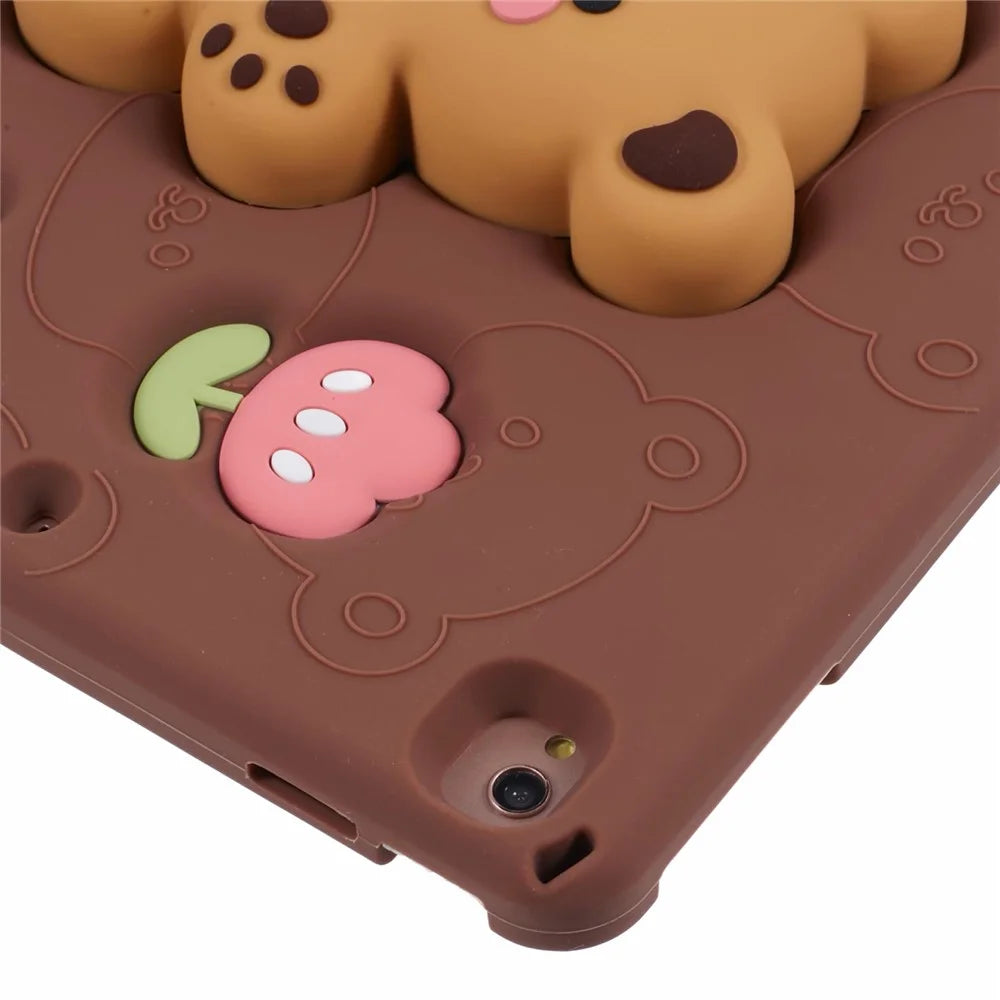Silicone Case for iPad 10.2 (2021) / (2020) / (2019) / iPad Air 10.5 inch (2019) / Pro 10.5-inch (2017) Bear Kickstand Tulip Tablet Cover - 5