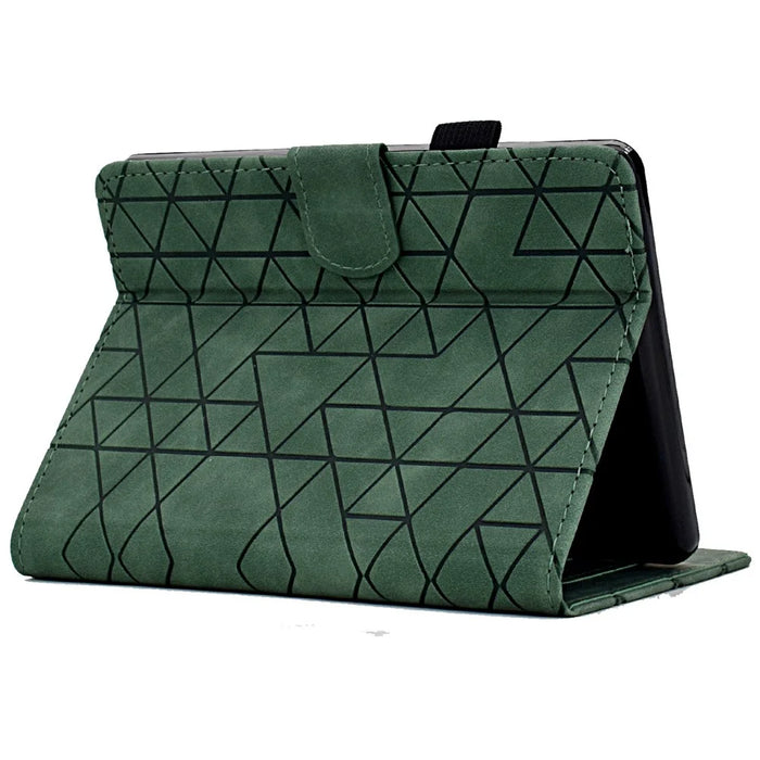 For Amazon Kindle Paperwhite (2024) Case Card Slots Stand Rhombus Auto Wake / Sleep Leather Cover - Green - 4