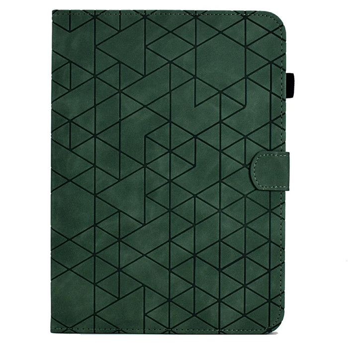 For Amazon Kindle Paperwhite (2024) Case Card Slots Stand Rhombus Auto Wake / Sleep Leather Cover - Green - 7