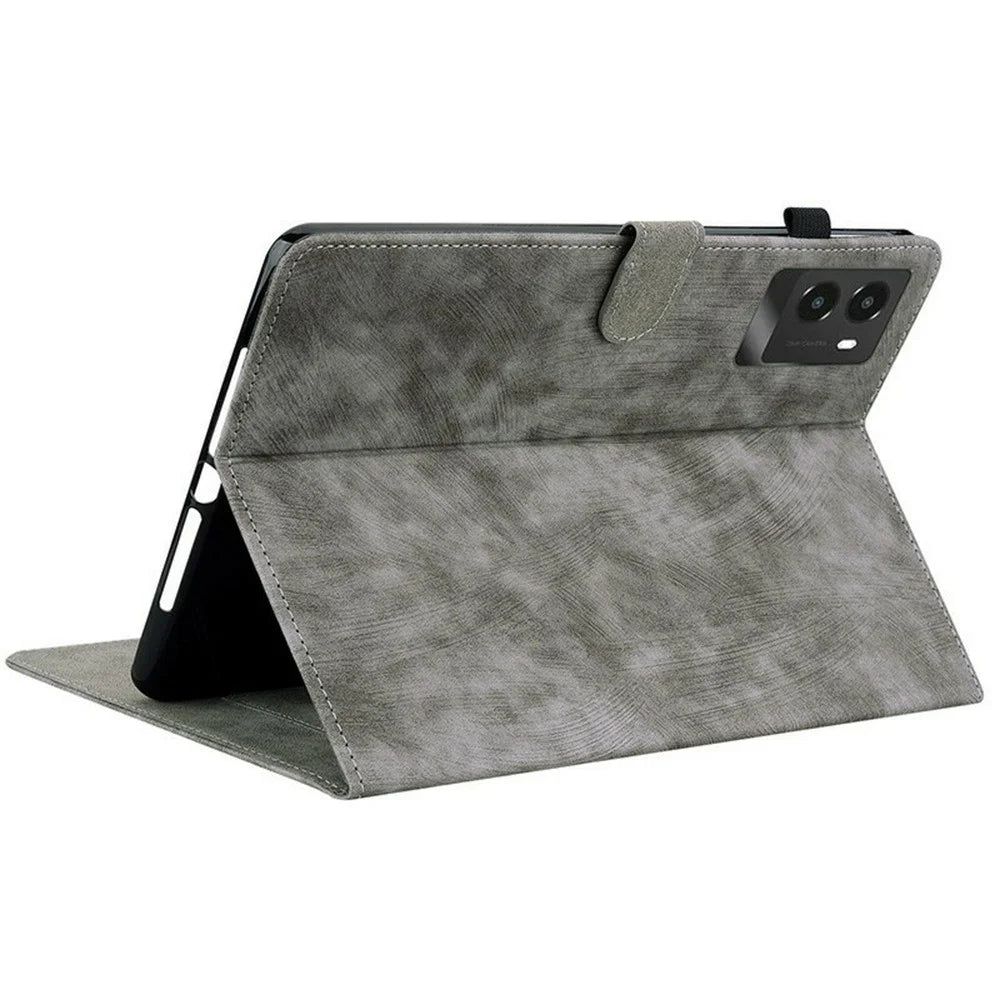 For Lenovo Legion Y700 (2025) Cases Tiger Imprint Anti-Scratch PU Leather Tablet Cover - Grey - 4