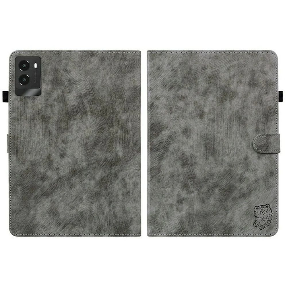 For Lenovo Legion Y700 (2025) Cases Tiger Imprint Anti-Scratch PU Leather Tablet Cover - Grey - 7