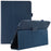 Tablet Case For iPad 10.2 (2021)  /  (2020)  /  (2019) Litchi Texture Bi-Fold Stand Leather Cover - Dark Blue - 1